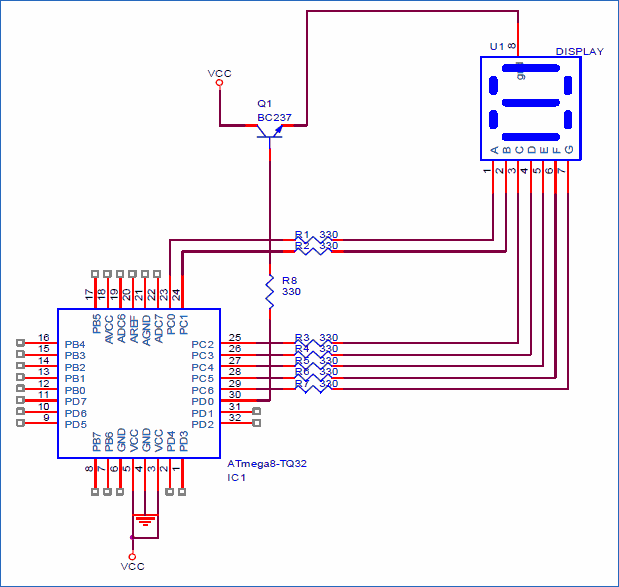 Atmega8515 схема включения