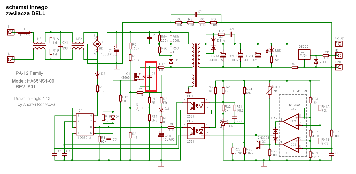[Rozwiązano] Uszkodzony kondensator w zasilaczu Dell LA130PM121 - jaką ...