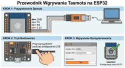 Illustrated ESP32 flashing guide for Tasmota firmware in three steps