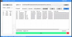 Window of the PhoenixMC software used for updating XR872 microcontroller firmware, with the process completed at 100%.