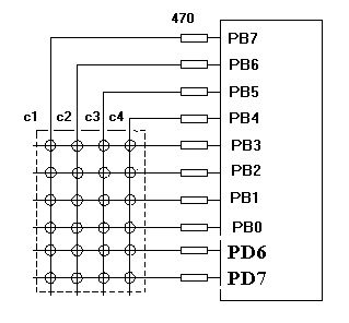 [Atmega128][Bascom] podłączenie klawiatury matrycowej 4x6