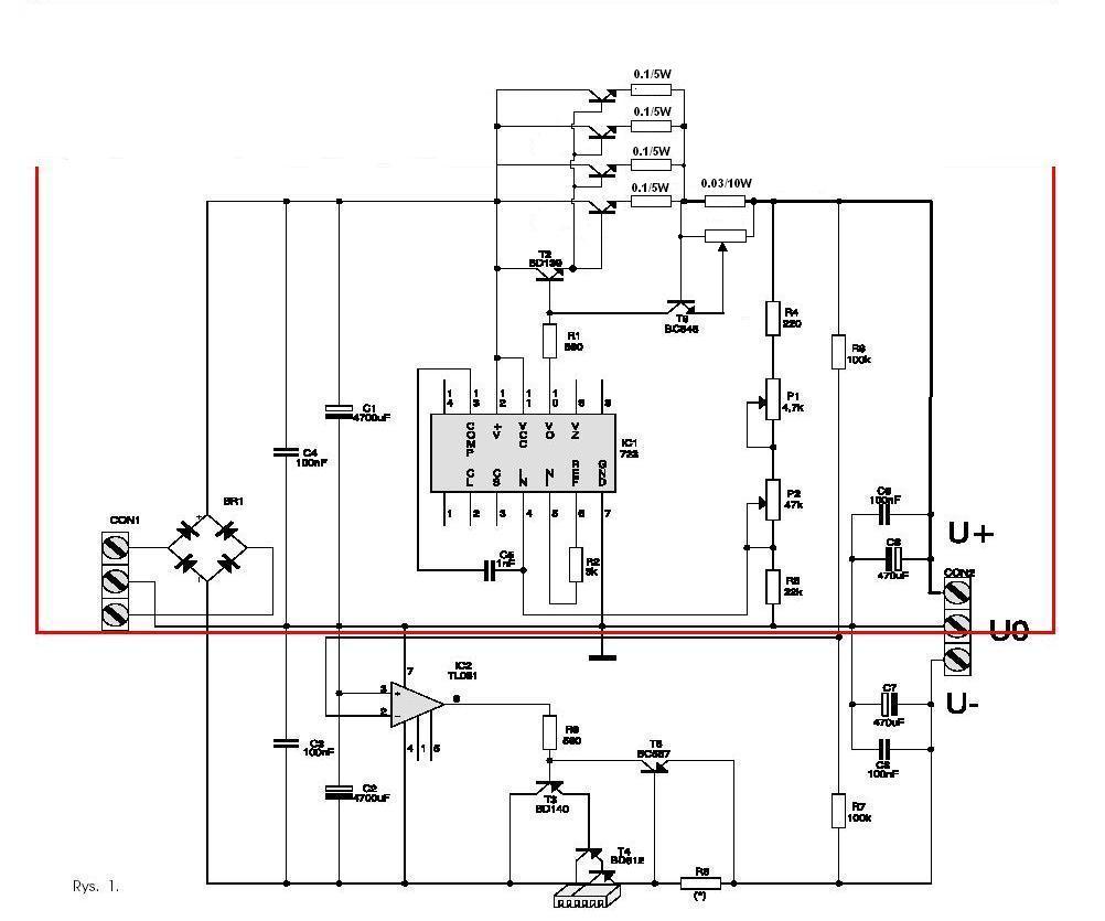 Lm723 схема подключения