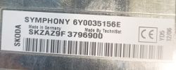 Jak odczytać PIN do radia Skoda Symphony 6Y0035156E?