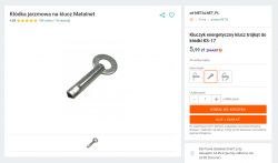 KS-17 energy/gas key - triangular/triangular - emergency 3D printing