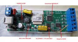 Tuya SPI LED Controller with Component Markings Image of Tuya SPI LED controller with marked components on the board.