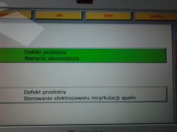 Pompa Lucas Epic - Defekt przelotny:Sterowanie elektrozaworu recyrkulacji spalin