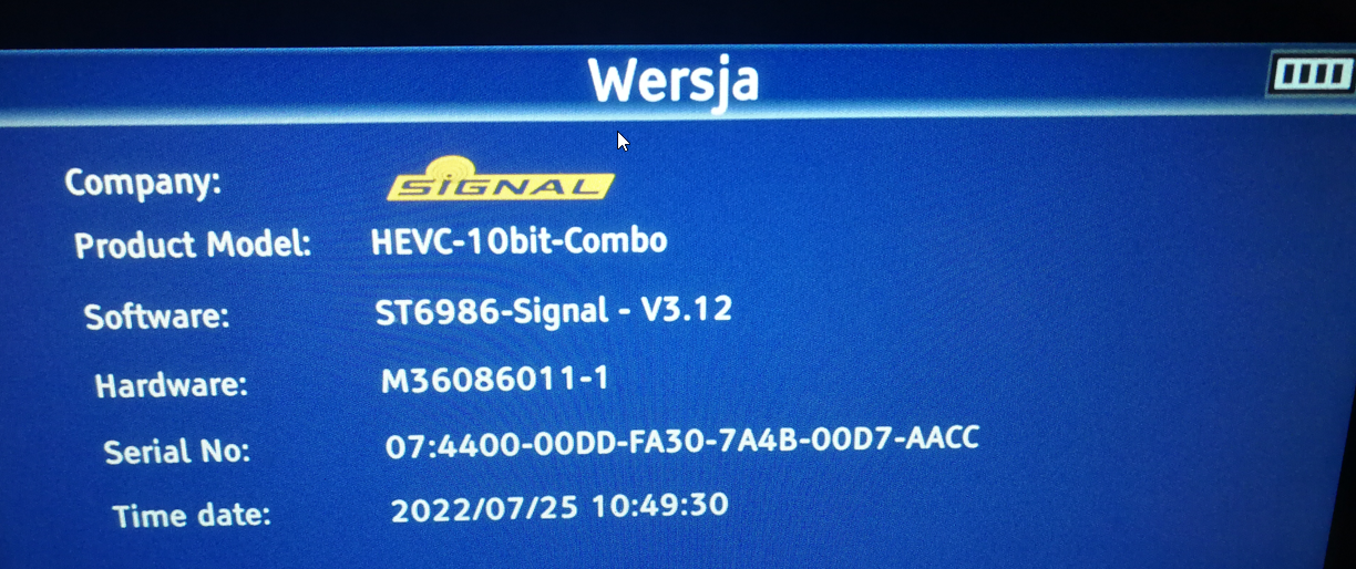 Miernik Signal Combo Analyser skąd pobrać aktualne firmware? ST6986