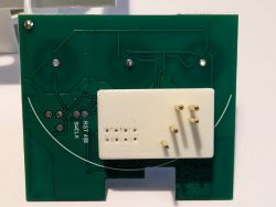 Circuit Board with Pogo Pin Adapter Circuit board with attached pogo pin clip adapter.