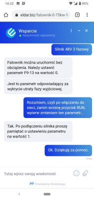 Obciążenie rezystancyjne i użytkowanie falownika MD200S0.75B-INT INOVANCE na 1/10 mocy