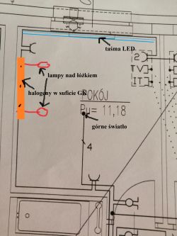 Jak dodać obwody świetlne w sypialni z osobnym sterowaniem lamp?