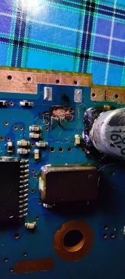 Wyrwane pady lutownicze, alternatywne podłączenie wentylatora - PS2 Slim SCPH-77004