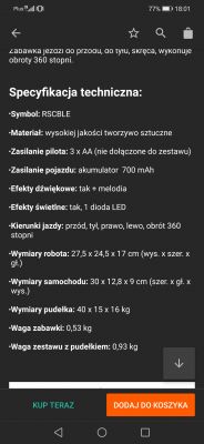 Zdalnie sterowane autko 2.4GHz - synchronizacja z pilotem po wyłączeniu