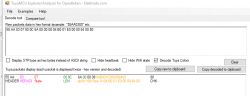 TuyaMCU Explorer software with data analyzer in hex format.