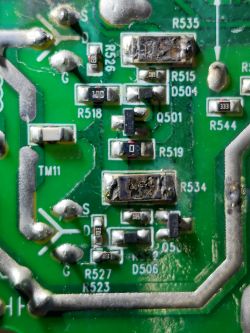 JBL Bar 3.1 Subwoofer - SMPS 40-N150SE Board Faulty Power Supply, Resistor R534 & R535 Values