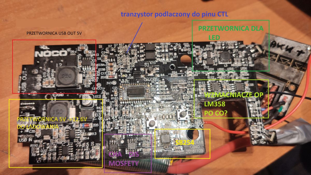 Układ rozruchowy NOCO GB40 nie działający układ S8254 i problem z