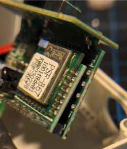 WiFi module on a daughterboard of the EARU RDCBC2-WiFi device.
