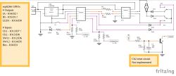 Circuit diagram with ESP8266, LM2596 buck regulator, and BDR6133 motor driver plus Ch1/Ch2 inputs.