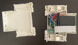 Disassembled Smart WIFI Relay for DIN Rail Disassembled smart WIFI relay for DIN rail.