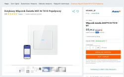 AVATTO N-TS10-W1 Light Switch WiFi touch light switch N-TS10 with smartphone app.