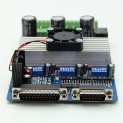 TB6560 - Schemat wyprowadzeń złącz, wejścia STEP DIR, podłączenie krańcówek LIMIT