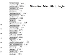 Bar chart comparing file sizes with and without GZIP compression.