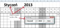 Excel - Modyfikacja grafiku ewidencji pracy