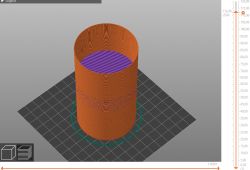 Wizualizacja modelu 3D walca z wypełnieniem.