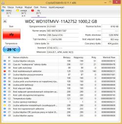 Dysk WD 10TMVV-11A27S2 1TB 2,5" - standard złącza