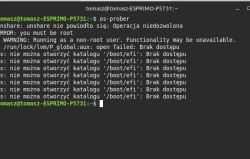 Terminal pokazuje błędy „Brak dostępu” przy próbie listowania katalogu /boot/efi
