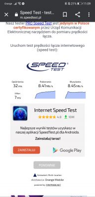 Antena do Huawei b535 słaba prędkość pobierania i wysyłania