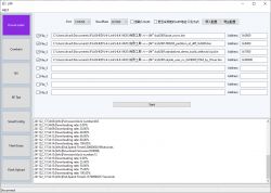 Screenshot of a firmware uploading program for a device.