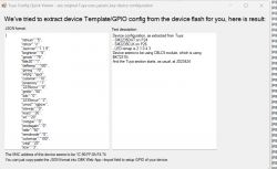 Device Configuration in Tuya Config Quick Viewer Screenshot showing device configuration in Tuya Config Quick Viewer