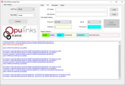 Screenshot of OPL1000 Download Tool displaying OTA settings.