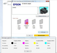 EPSON SX600FW nie rozpoznaje orginalnych kartridzy