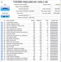 Dlaczego HDD Toshiba 2,5 klika na adapterze SATA-USB i NAS?