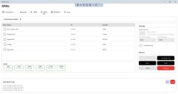 SPAU software user interface showing module list and connection settings