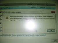 Błąd przy instalacji windows 7 64 bit obok 32 bit