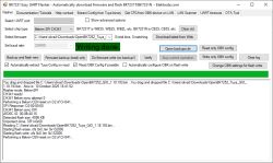 BK7231 Easy UART Flasher window with “Writing done” message