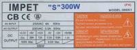IMPET "S" 300W model: 300X1 P4 uszkodzony zasilacz IMPET "S" 300W model: 300X1 P4 uszkodzony zasilacz