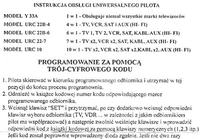 poszukuje instrukcji do URC22D-10