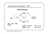 Kodowanie korekcyjne - koder splotowy sygnałów.