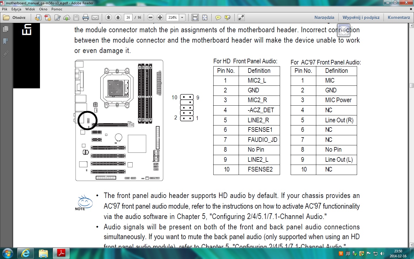 Gigabyte Audio Control Panel.