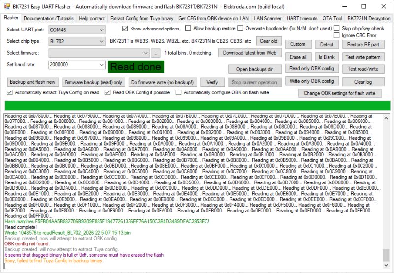 Backup Flash on Zigbee XT-ZB2 BL702 Series Module Without Exposed GPIO8