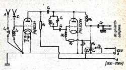 Schemat budowy przystawki do odbioru UKF z użyciem lamp elektronowych.