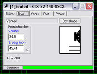 Subwoofer na STX 22-140-8SCX jak wyliczyć rozmiar pudła?
