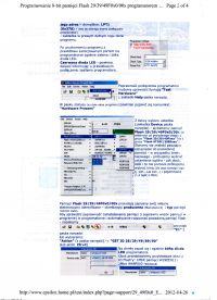 Ustawienia jumperów dla Universal Flash Programmer 6.03 z Flash Board PLCC32 29F010