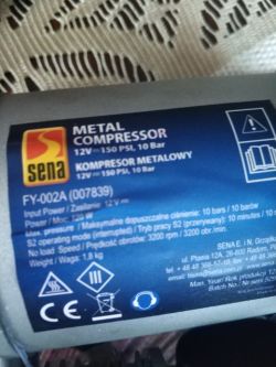 A power supply for a car compressor or connecting it to a charger