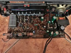 Interior of an old Polish radio receiver UNITRA Sniezka R-207 Interior of an old Polish radio receiver UNITRA Sniezka R-207