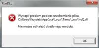 Win 7 błąd RUN.DLL - Komunikat błędu przy uruchamianiu systemu
