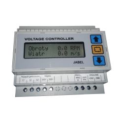 Sterownik napięcia JABEL z wyświetlaczem pokazującym obroty i prędkość wiatru